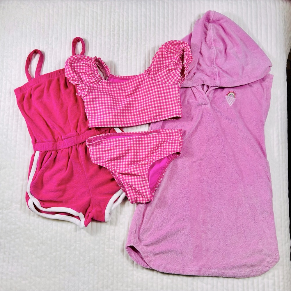 GAP Vibrant Pink Checkered Swimwear